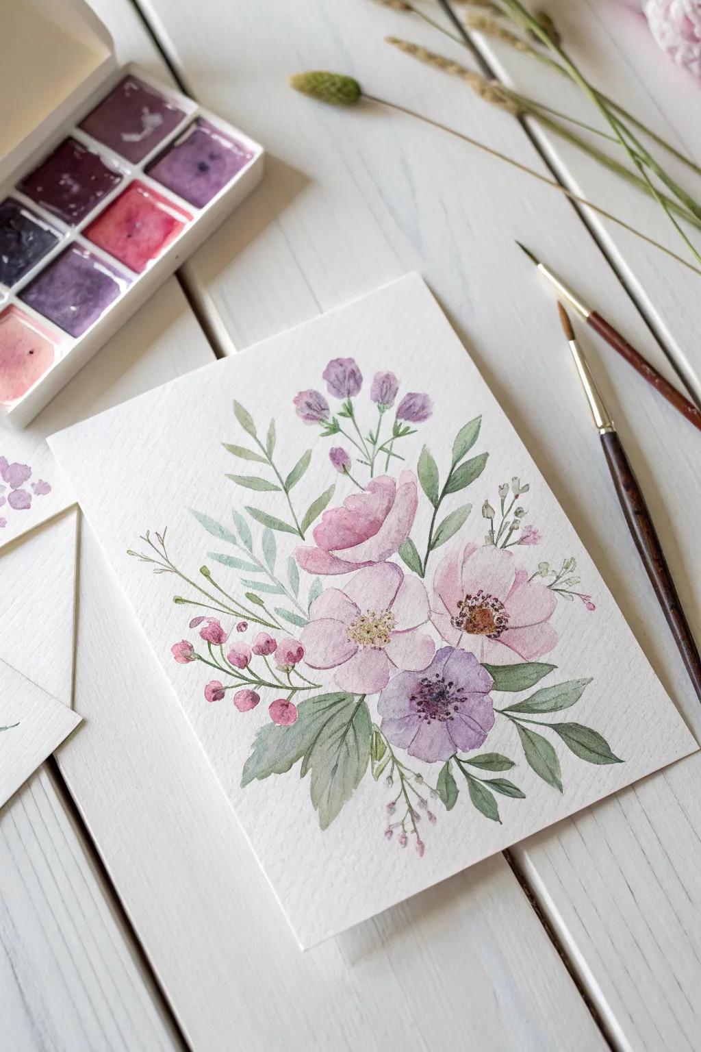 Celebrate Parents Day with the timeless beauty of handcrafted watercolor florals, blending simplicity and elegance.