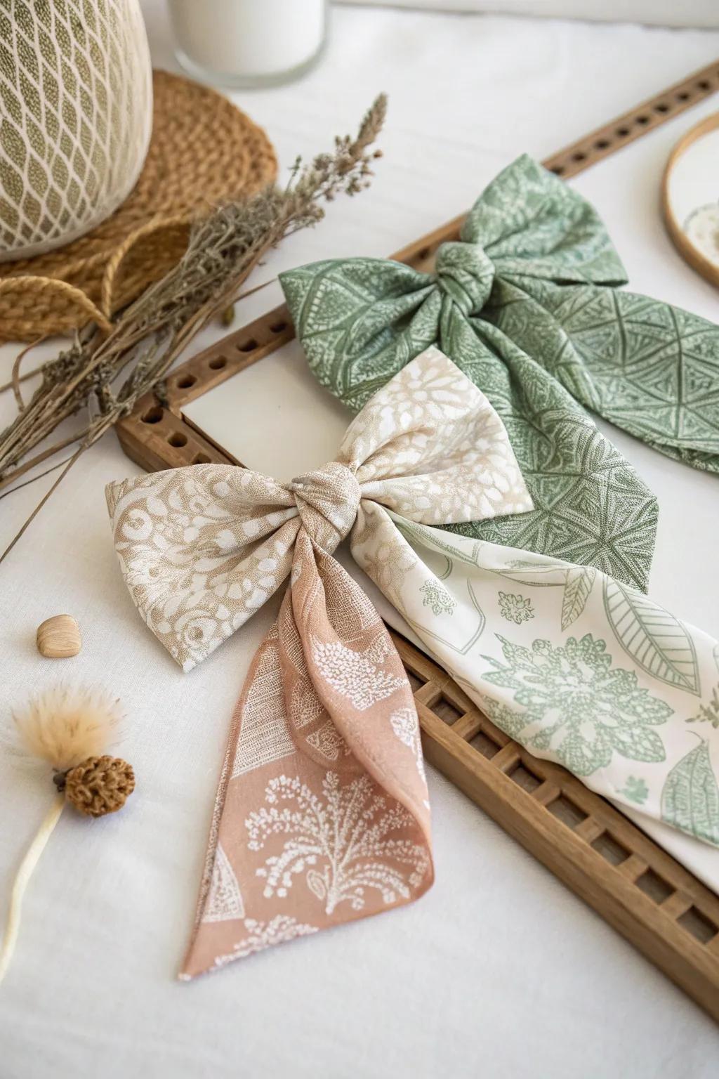 Elevate your style with a layered fabric bow - where elegance meets craftsmanship.