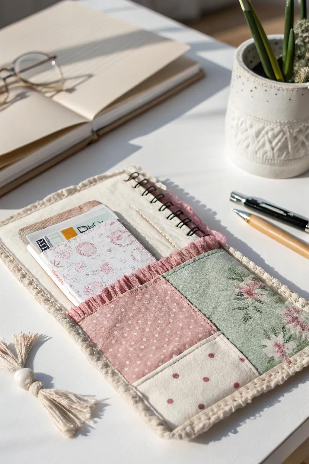 Craft a touch of boho elegance with fabric pockets for your junk journals. Perfect for keeping memories safe in style.