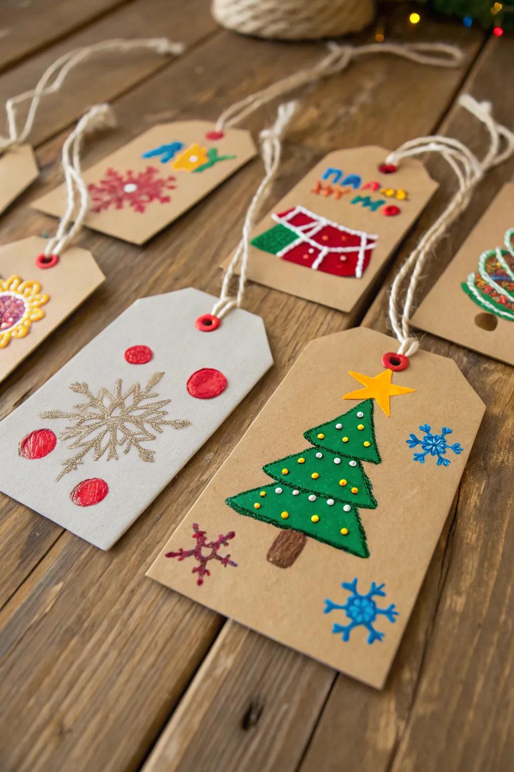 Make your gifts unforgettable with handmade puffy paint tags.