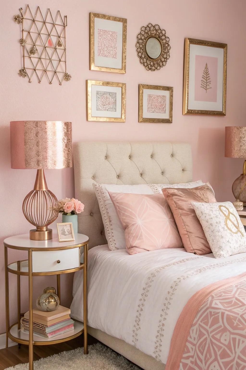 Rose gold accents bring warmth and style.