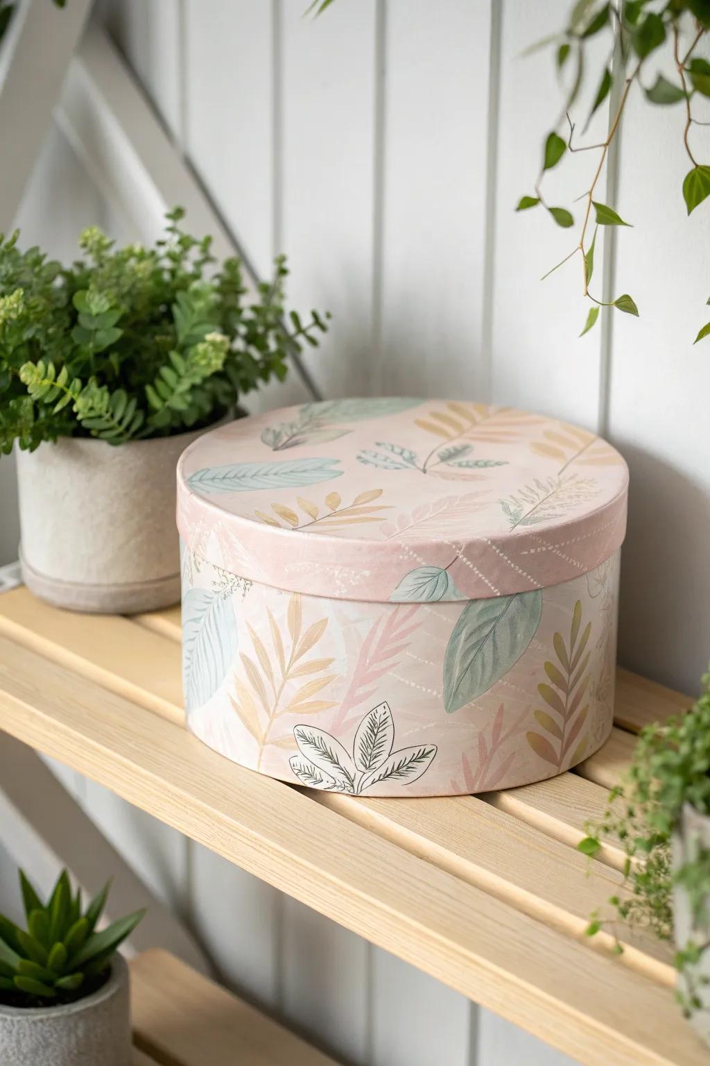 Elevate your shelf decor with a handcrafted cheese box masterpiece. 🌿✨