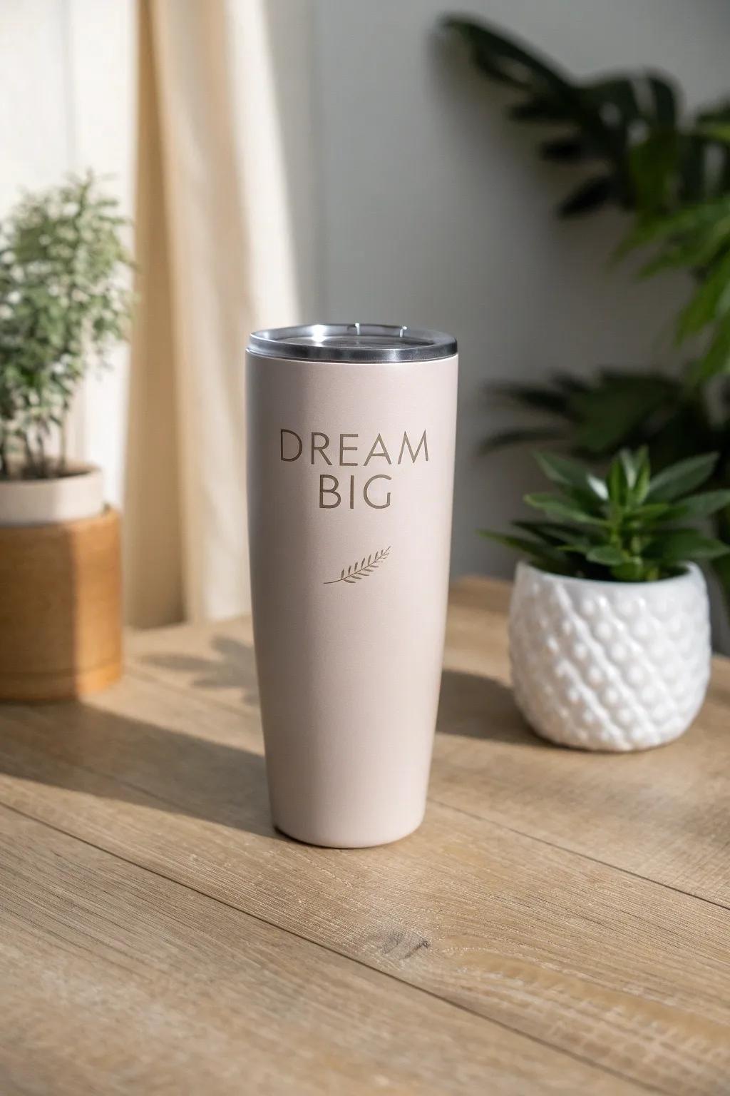 Start your day with a touch of inspiration and Scandinavian elegance: 'Dream Big'.