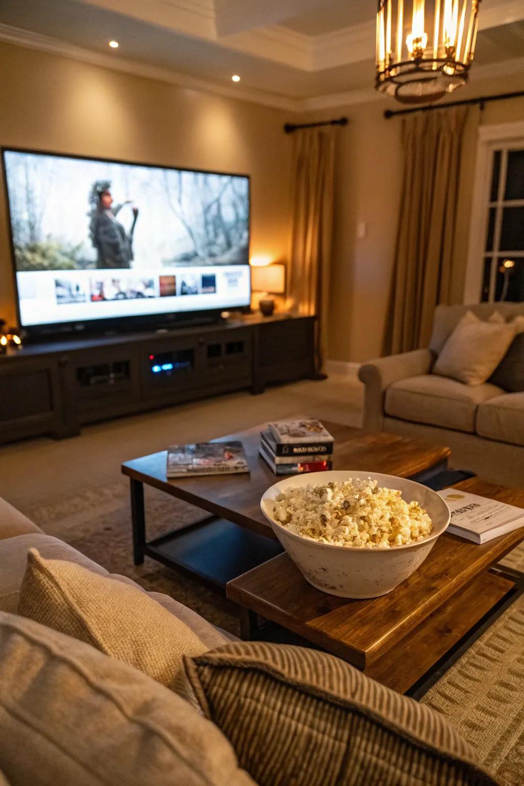 The perfect setting for a themed movie marathon.