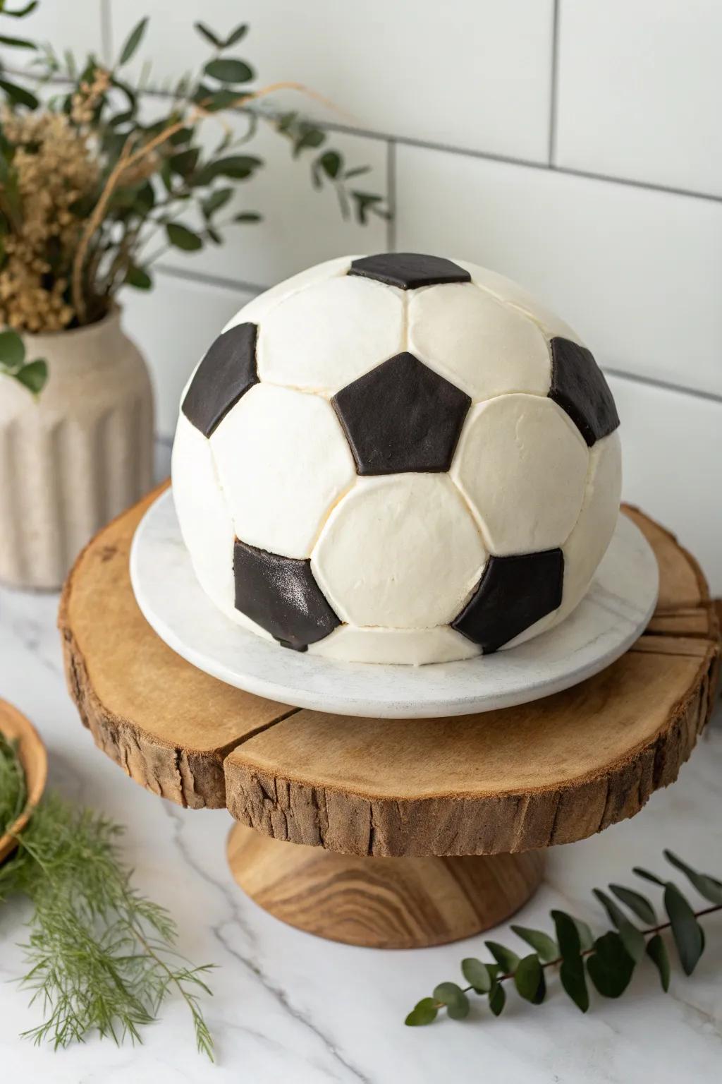 Kick off the festivities with a soccer ball cake that's a real game-changer!