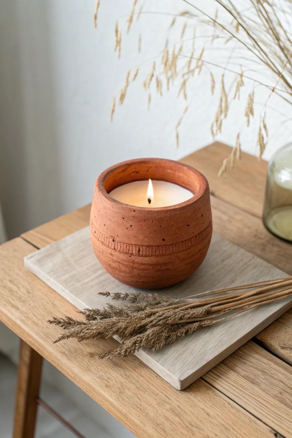 Elevate your dining experience with the warm, natural beauty of terracotta candle holders. 🌿✨ #ScandiBoho #MinimalistElegance