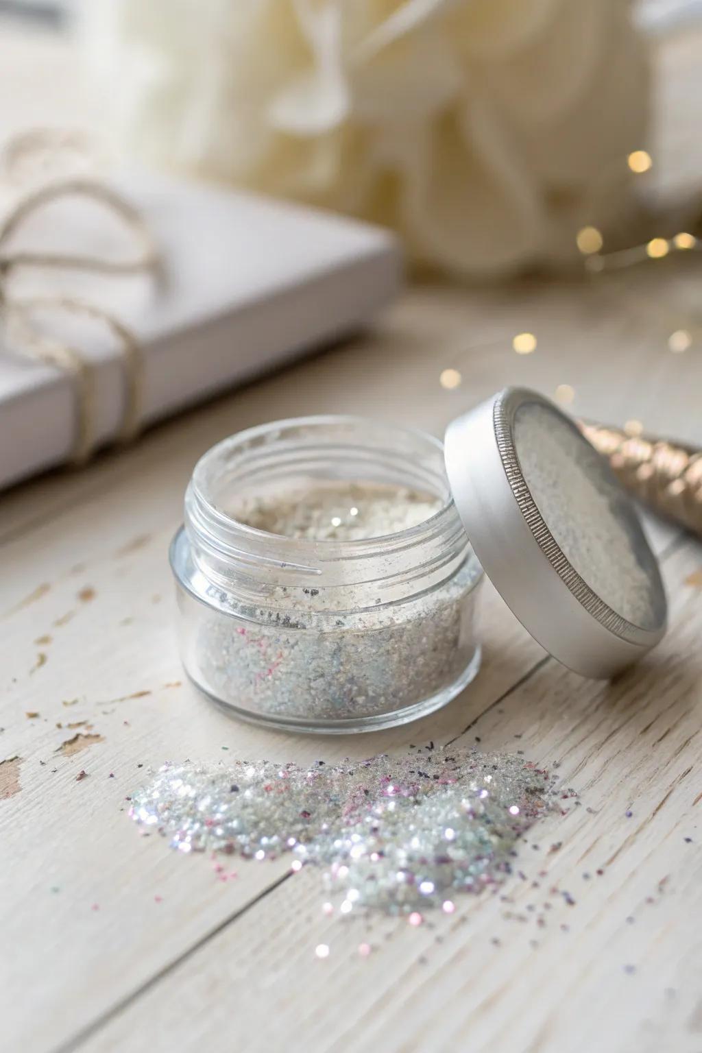 Add a touch of sparkle to your creations with this mesmerizing glitter infusion.