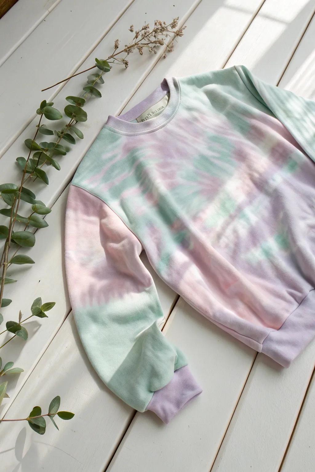 Embrace the calm with these dreamy pastel swirls—your wardrobe's touch of springtime serenity.