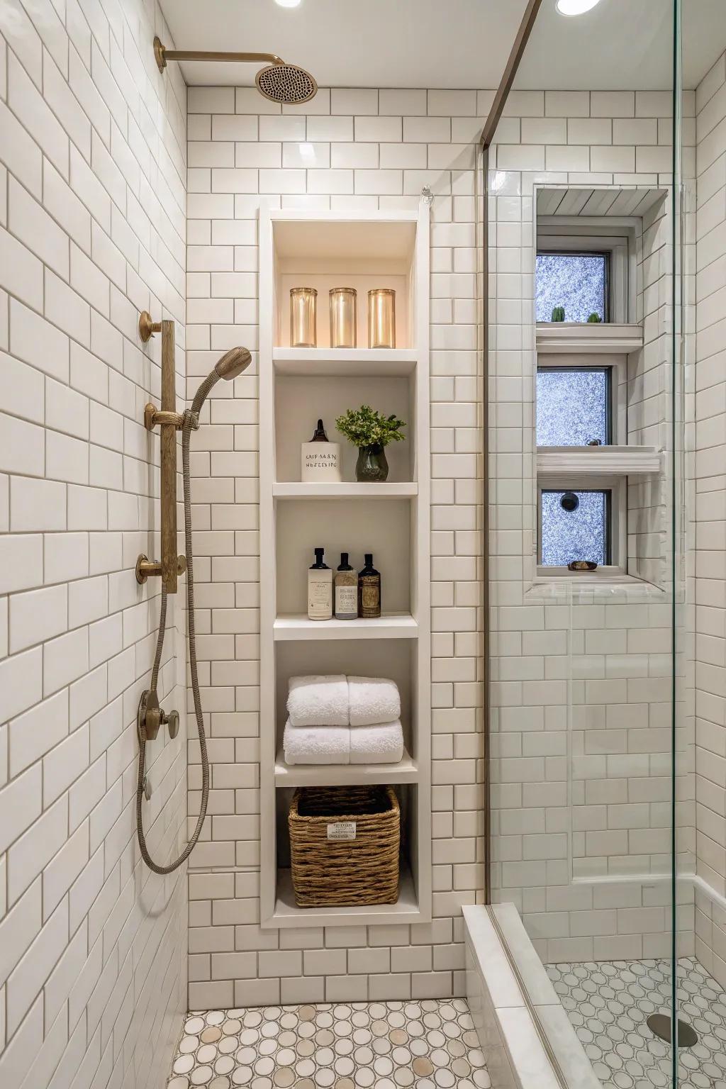 Vertical niches maximize space efficiently.