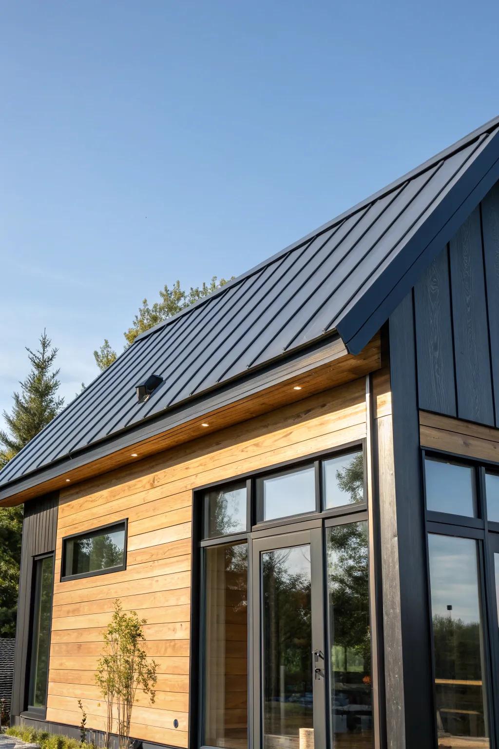Elevate your tiny house with a sleek shed roof: where modern design meets minimalist elegance.
