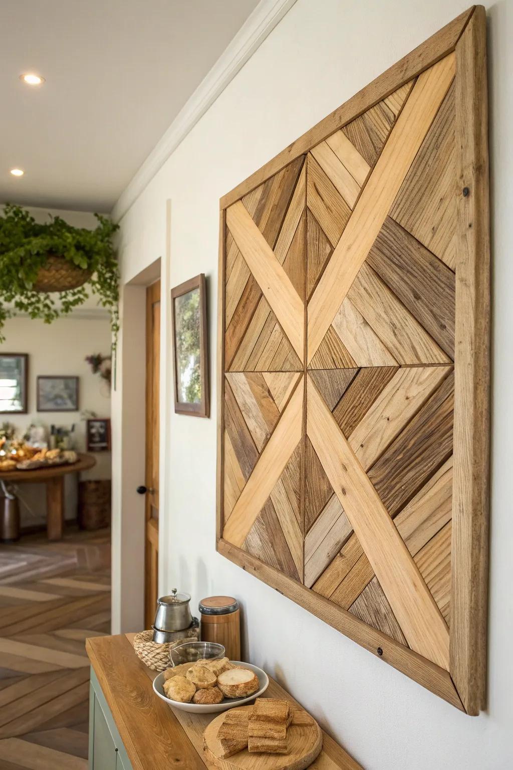 From discarded wood to a stunning centerpiece: Embrace the beauty of upcycled craftsmanship.