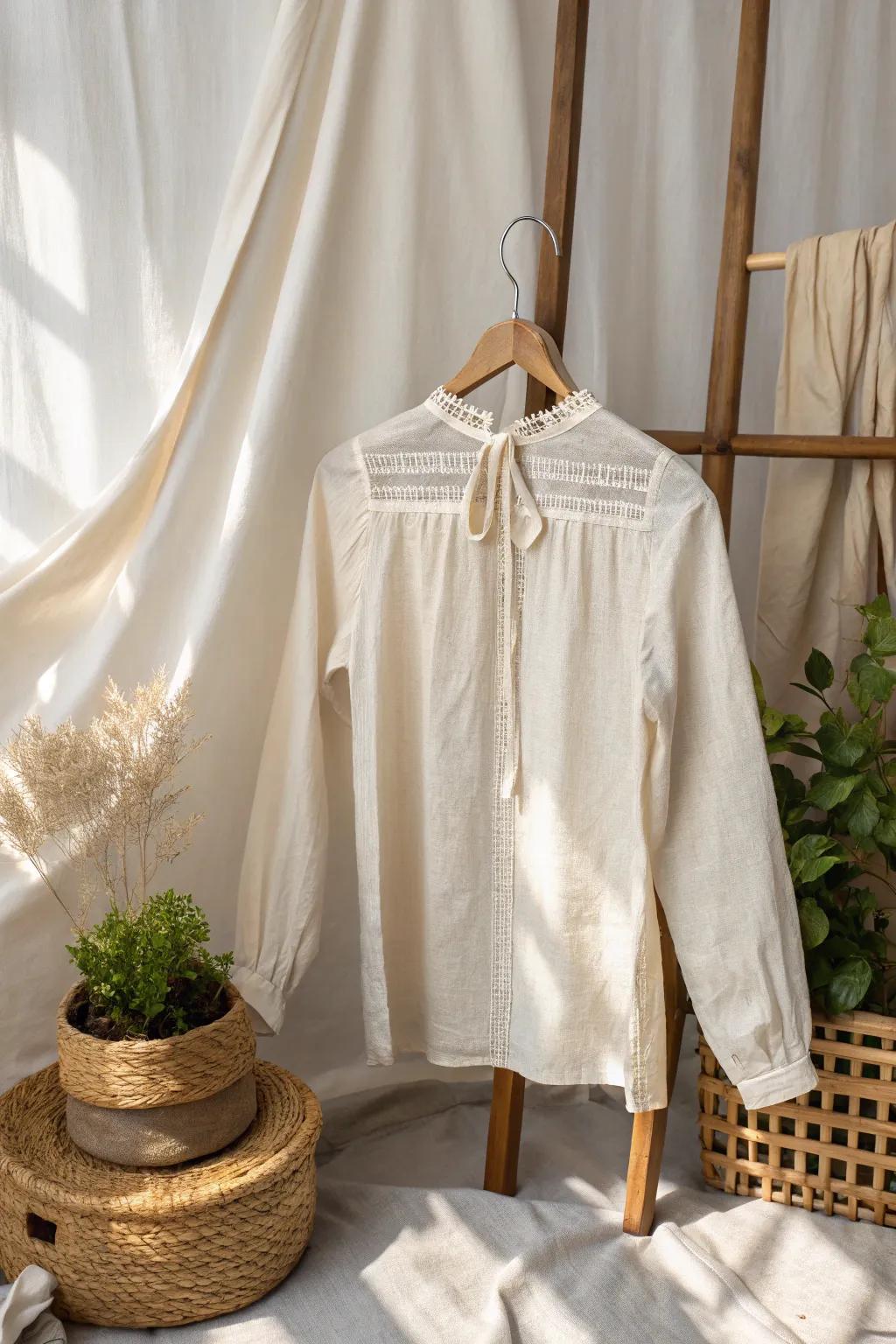 Transform your wardrobe with this chic open-back design—where minimalism meets creativity.