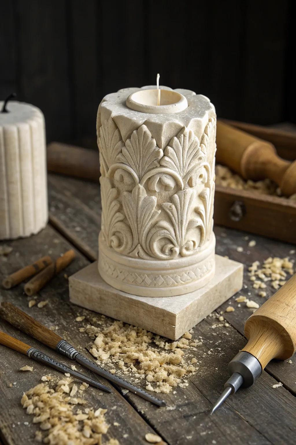 Craftsmanship meets elegance: Sculpt your own stone-like candle molds.