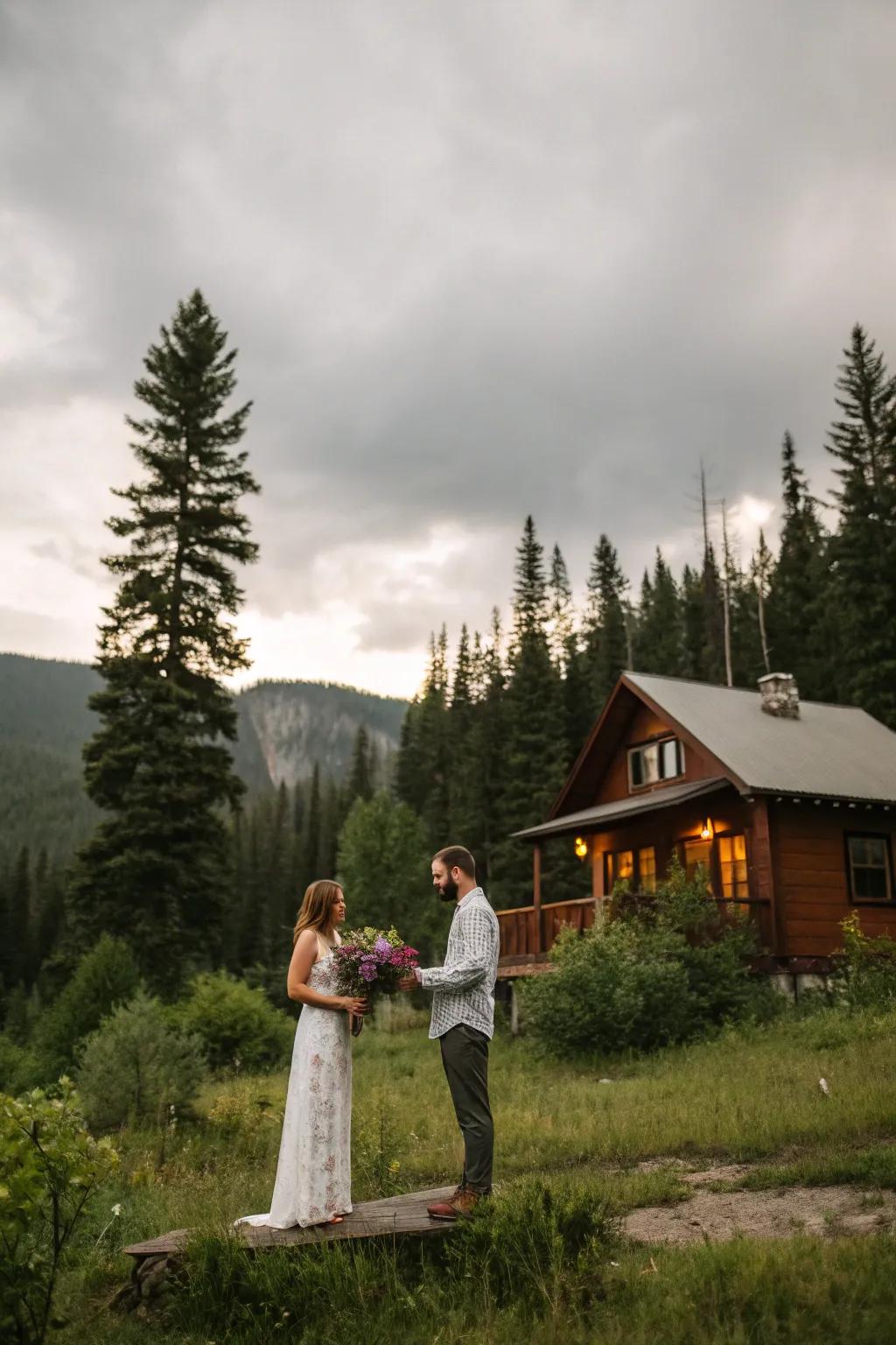 A mountain retreat for a peaceful vow renewal.