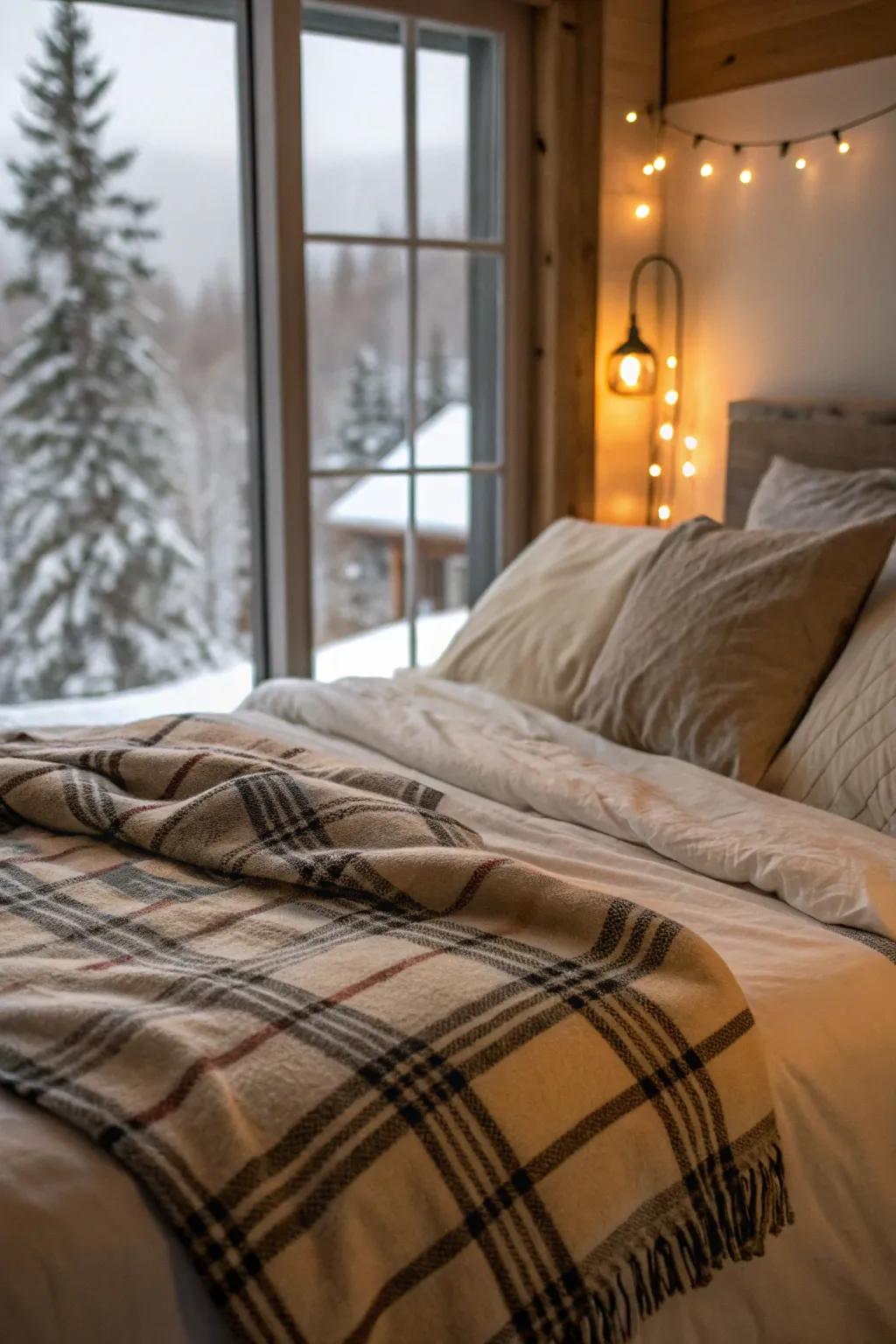 Flannel sheets create a soft and inviting bed for winter.