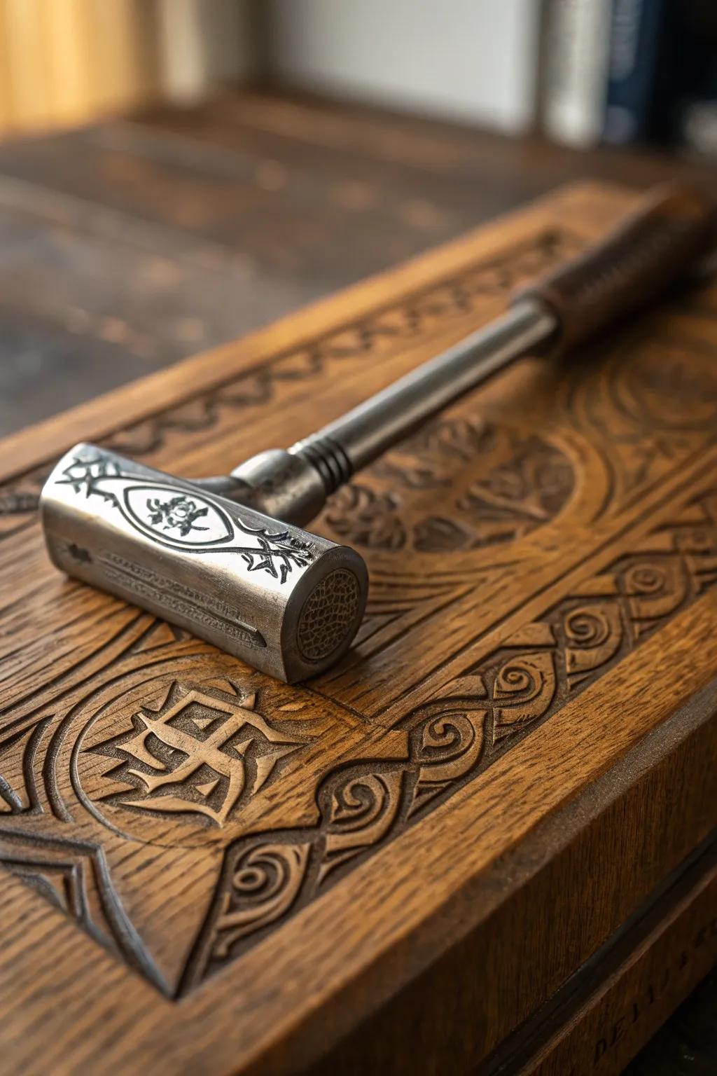 Craftsmanship meets personalization with a custom wood branding iron.