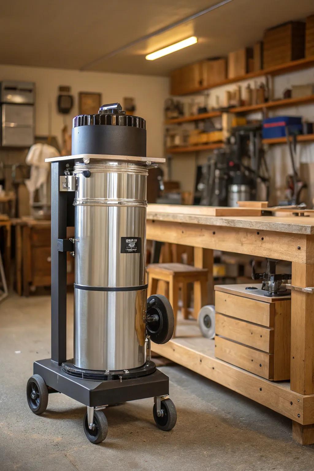 Effortlessly move your projects forward with a versatile mobile dust collector.