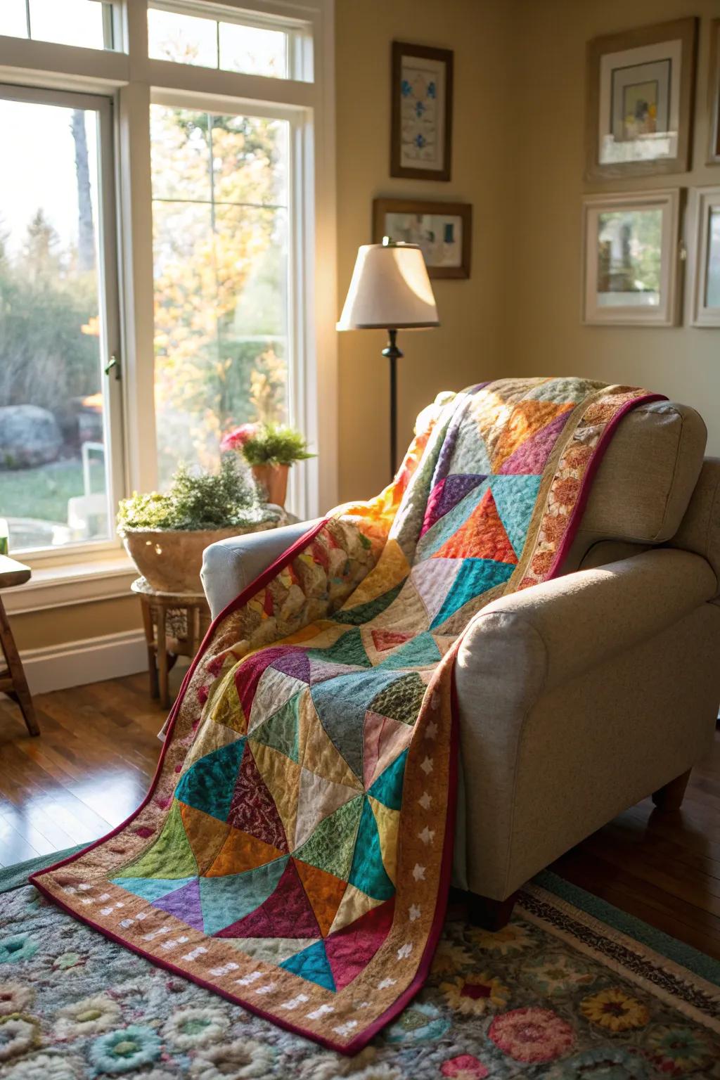 A handmade quilt brings warmth and a personal touch to any home.