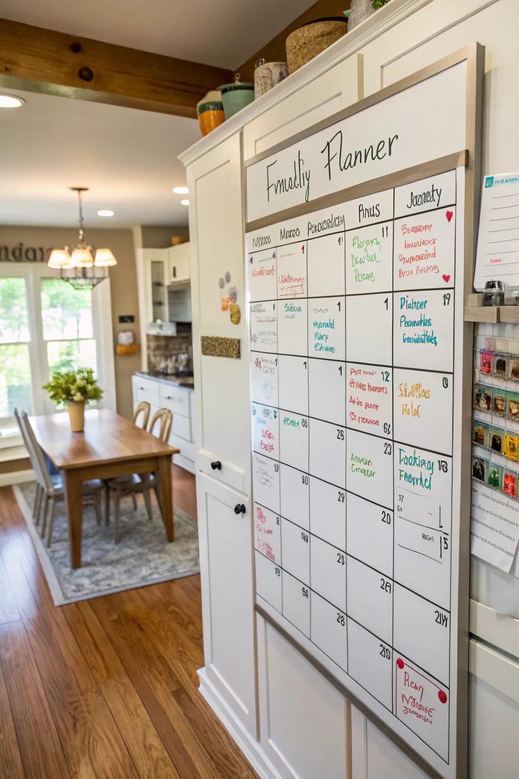 An interactive family planner fosters communication and efficiency at home.