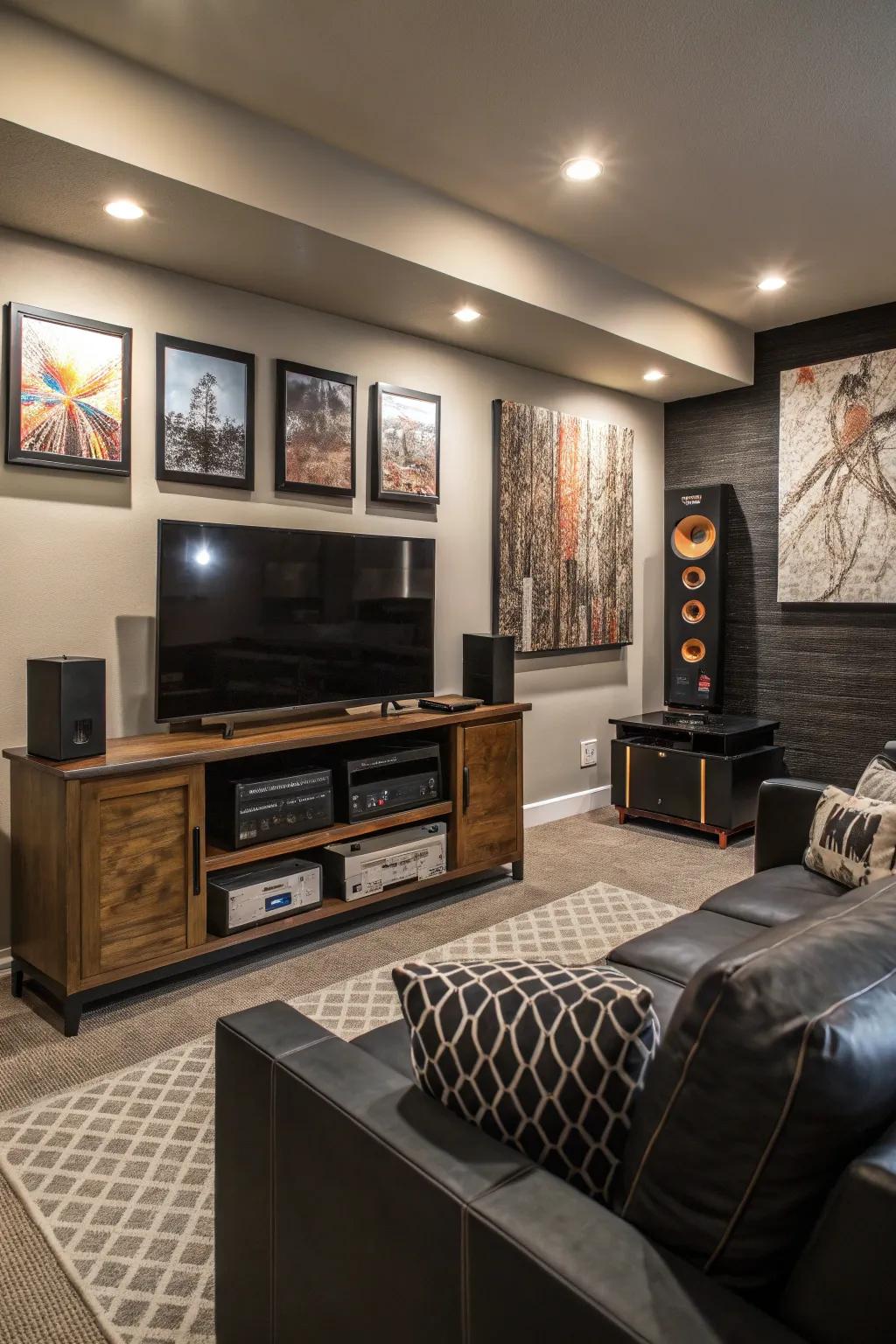 A stylish entertainment center is essential for media enjoyment