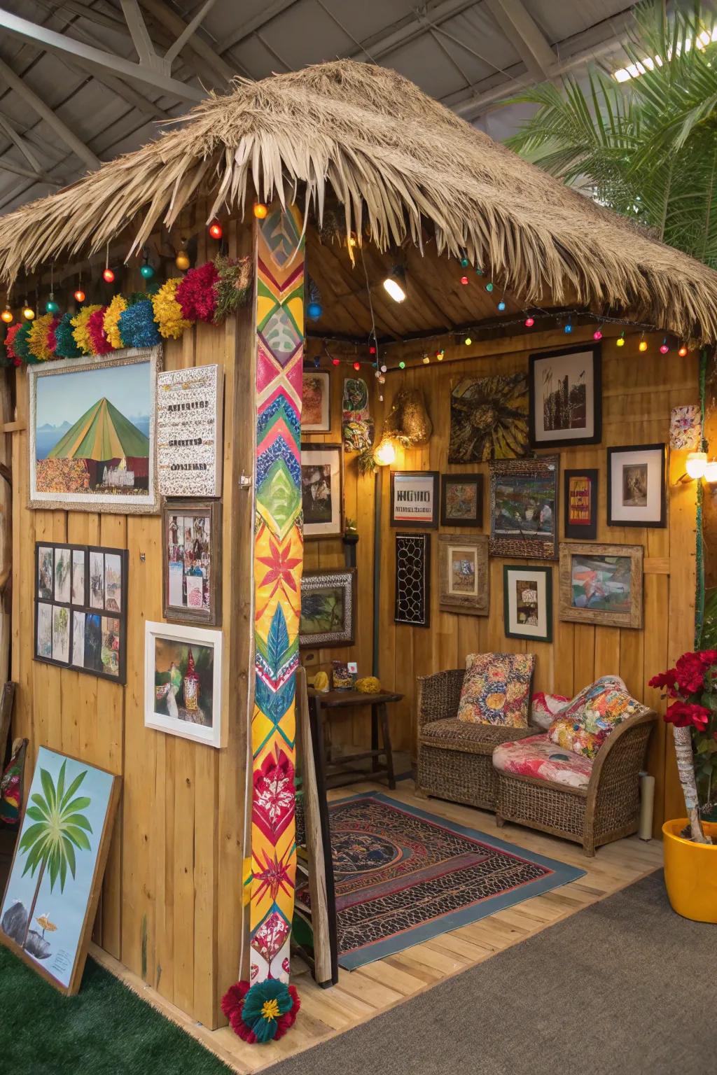 Personal touches make your tiki hut uniquely yours.