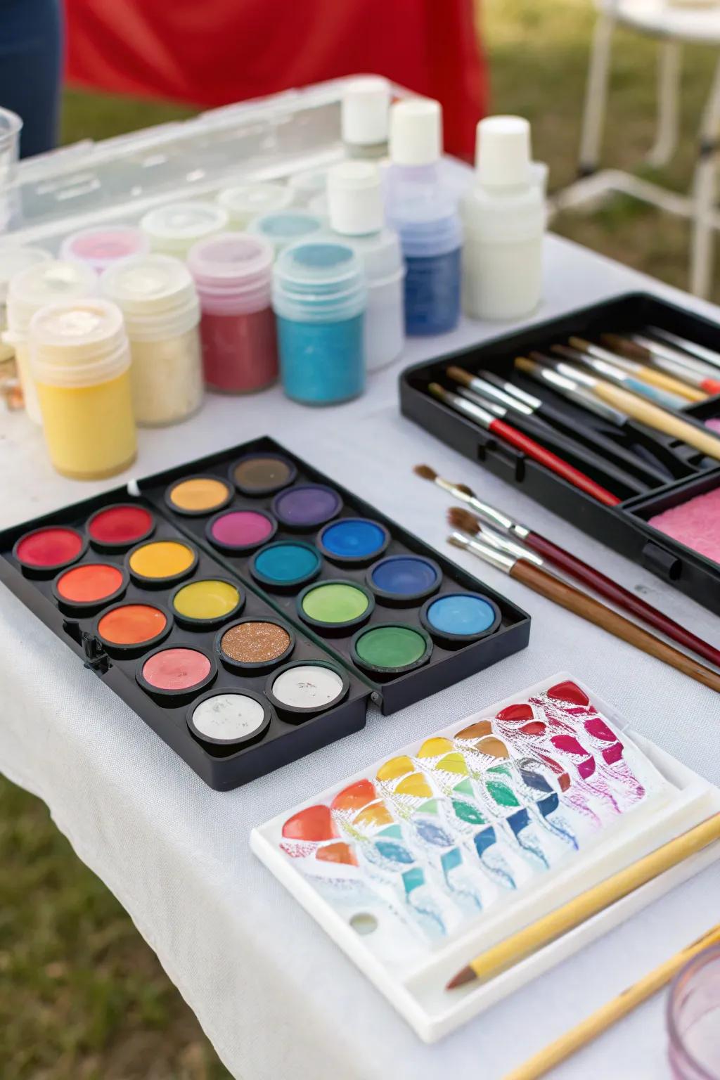 DIY face paint kits for colorful and creative fun.