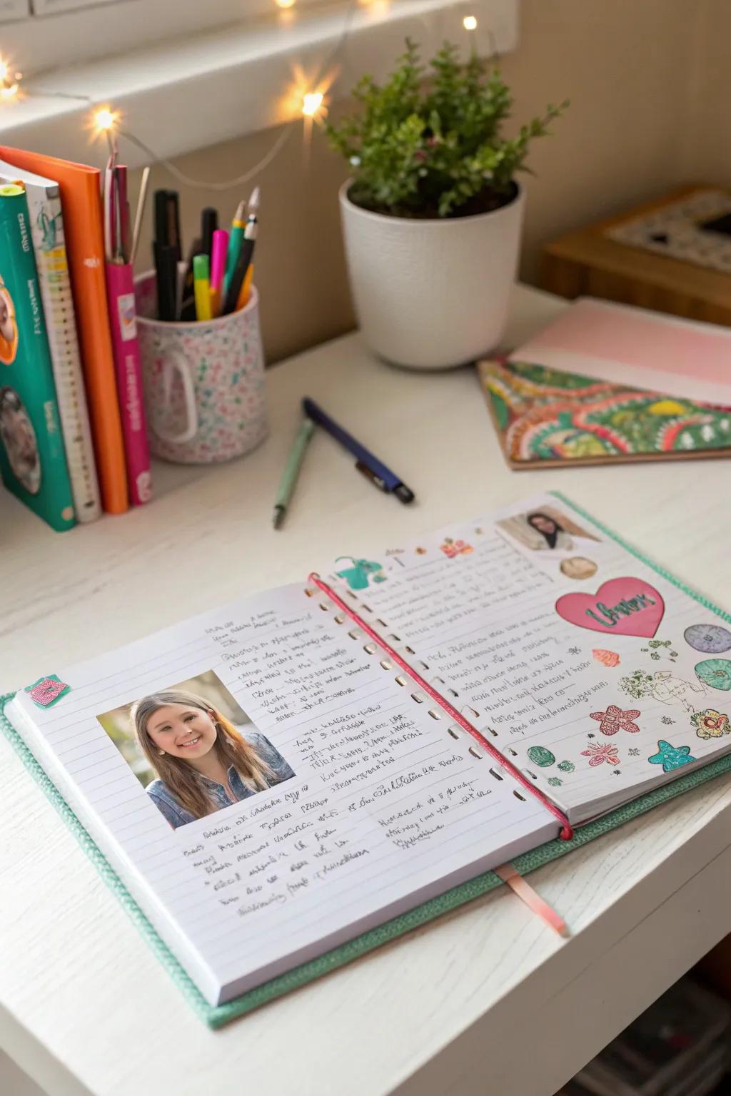 Encourage creativity with a personalized journal.