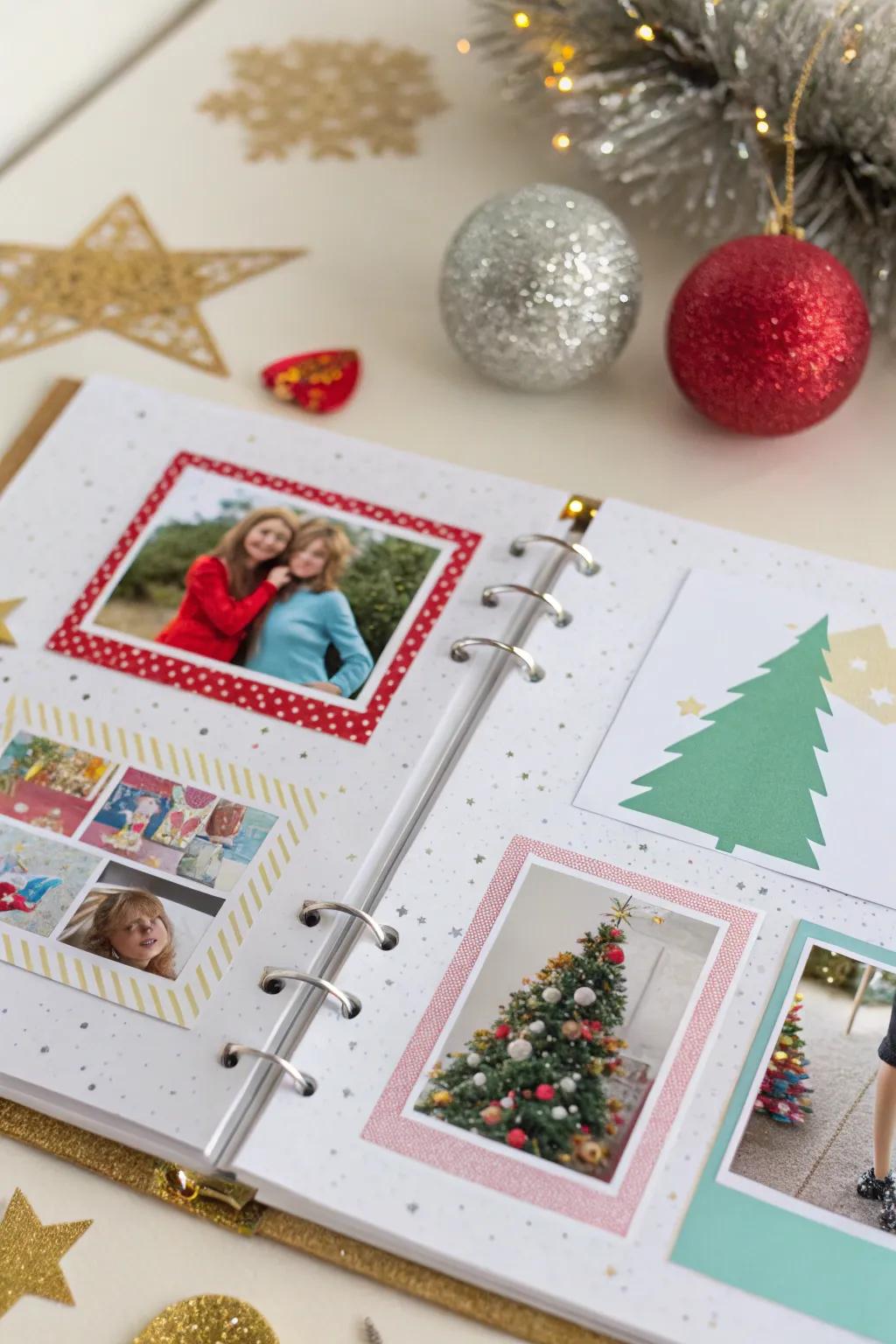 Preserve your handmade Christmas cards with a touch of sparkle.