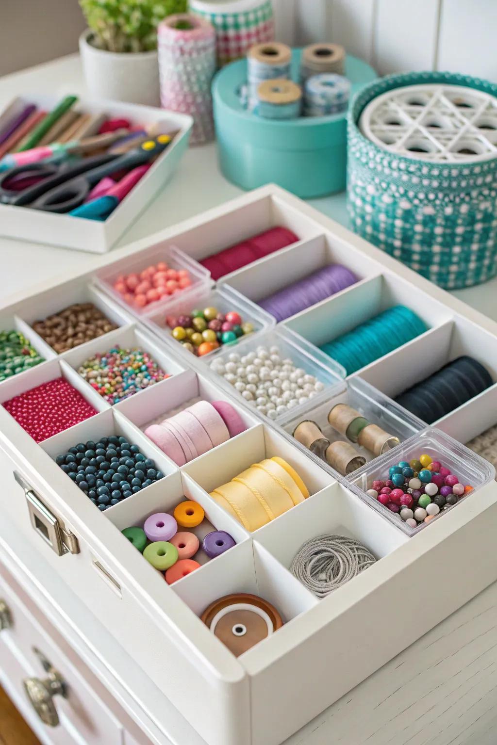 Drawer dividers for neat and efficient storage.