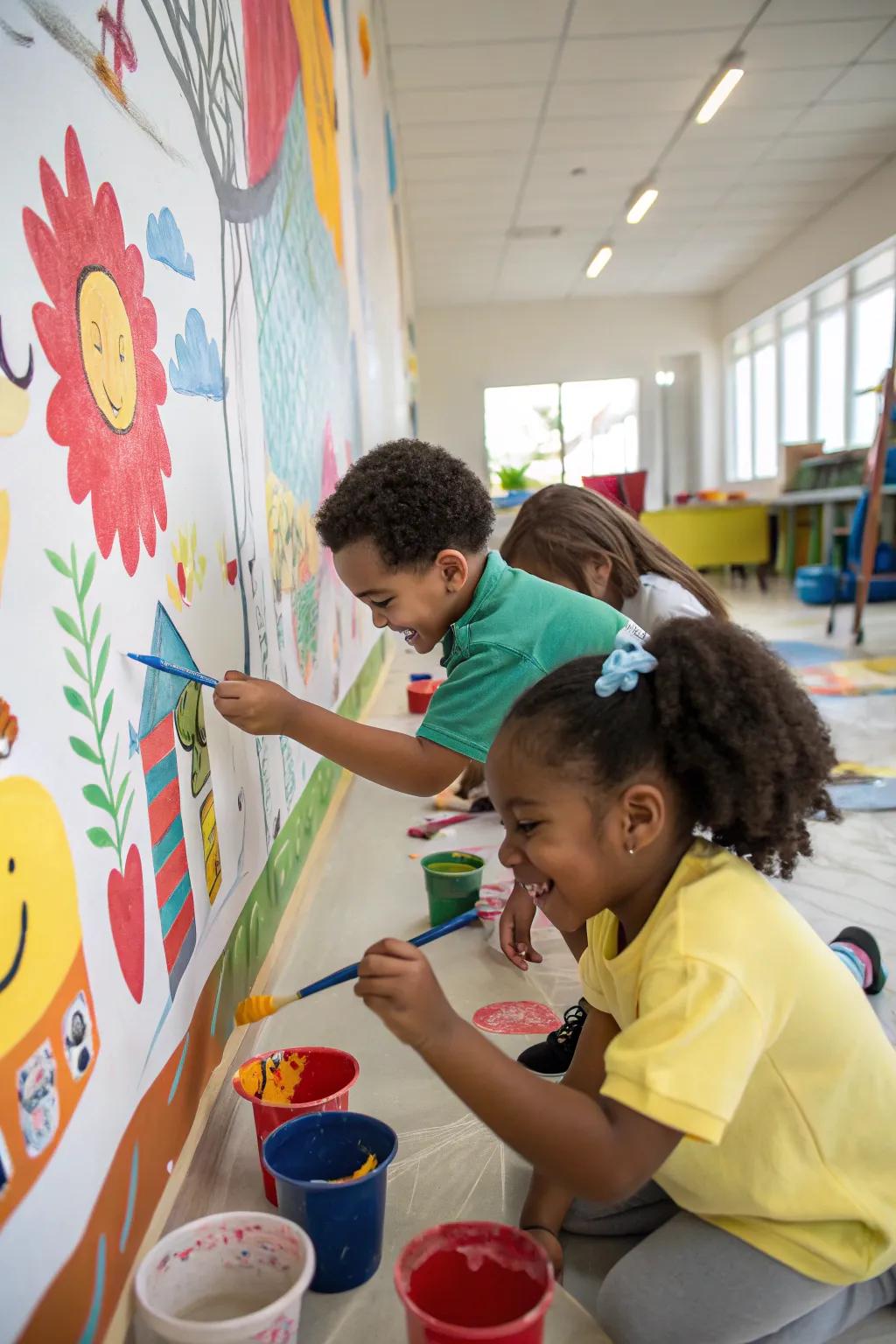 Teamwork and creativity shine in a collaborative mural.