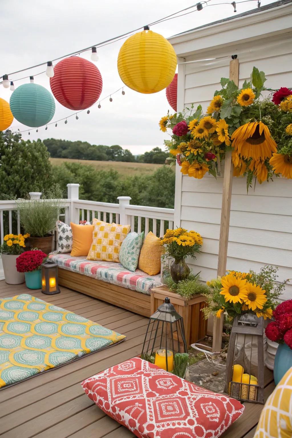 Sunflower stain brings bright, joyful energy.