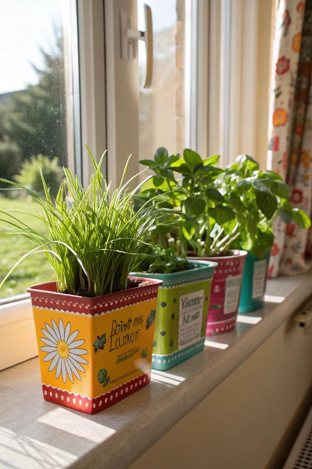 Personalized planters for a touch of nature.