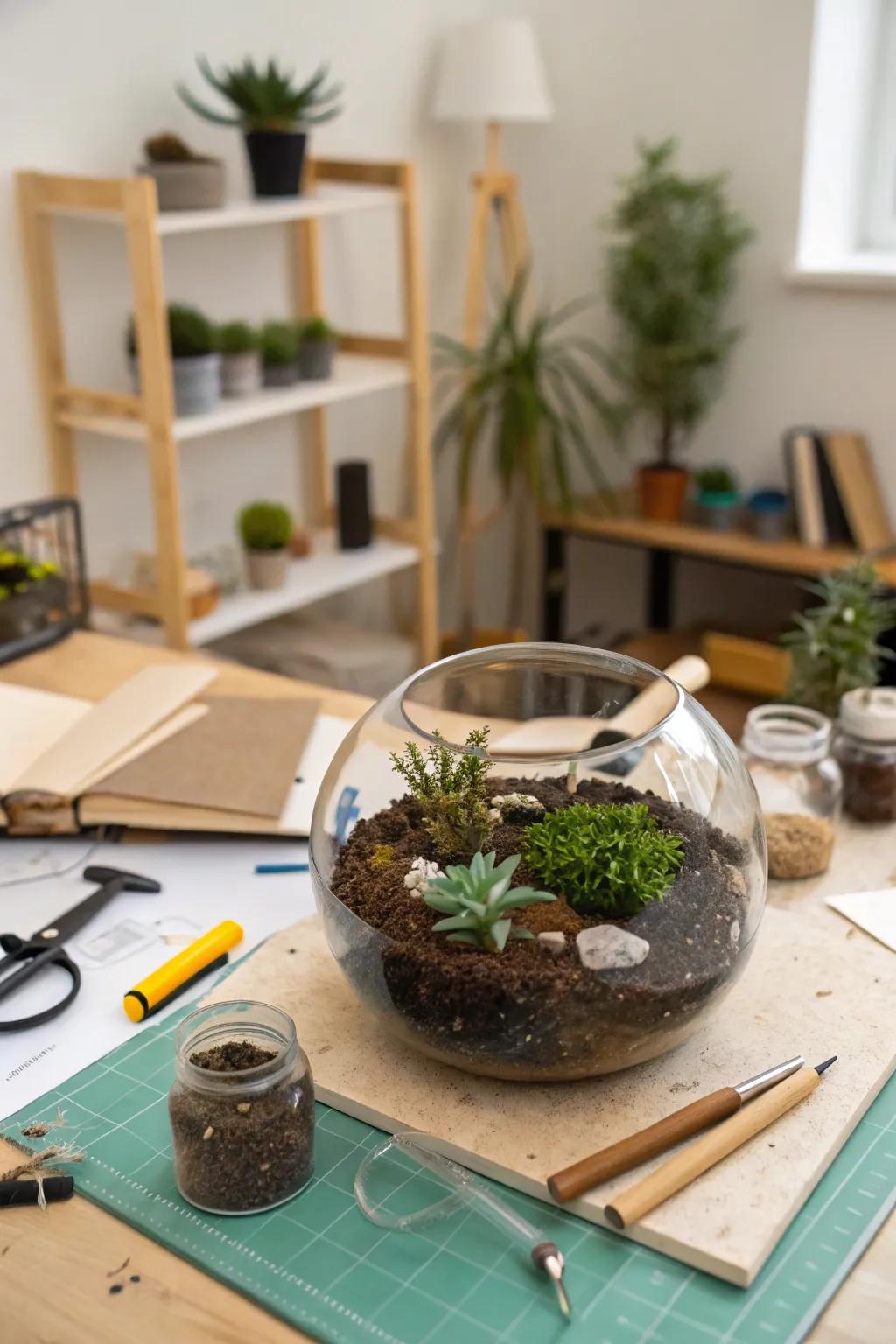 Build a miniature ecosystem with a DIY terrarium kit.