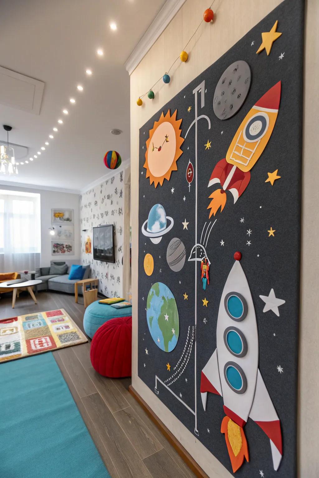 Embark on a space odyssey with your felt board.