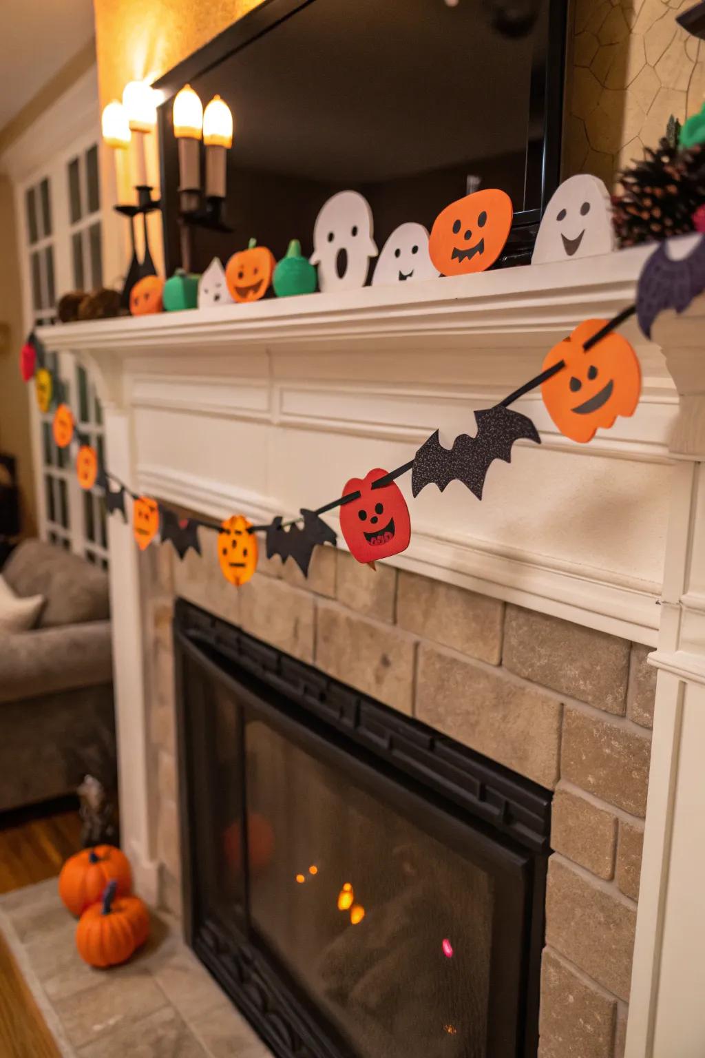 Decorate your home with a playful and festive Halloween playdough garland.