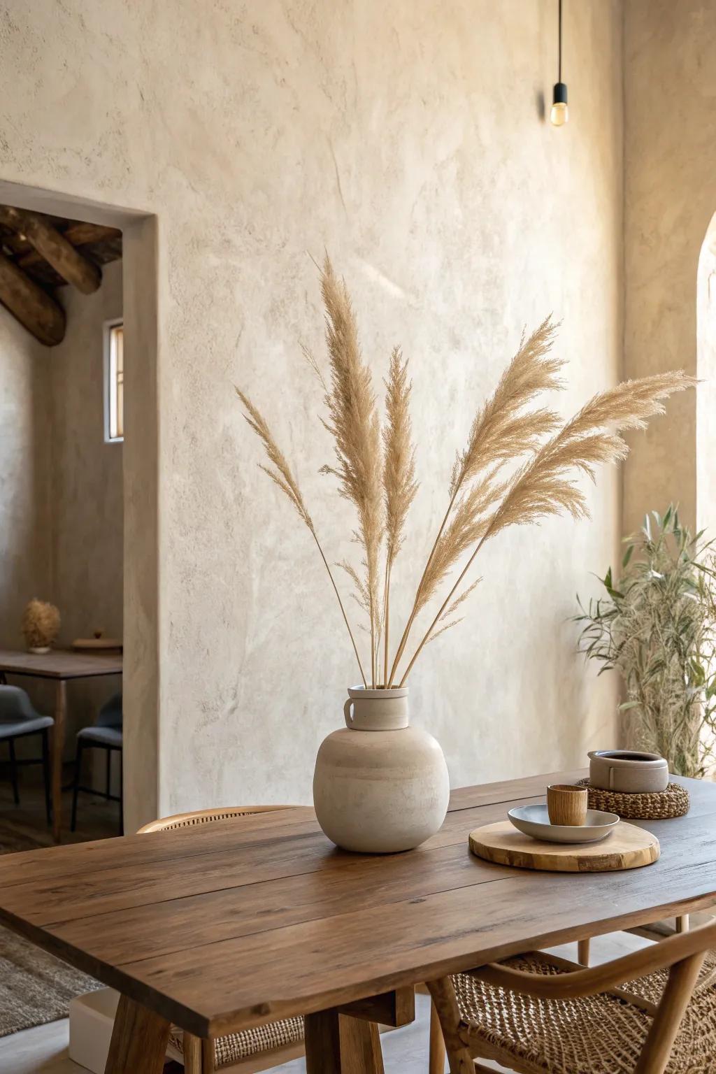 Embrace timeless elegance with a smooth plaster finish for a chic, minimalist touch.