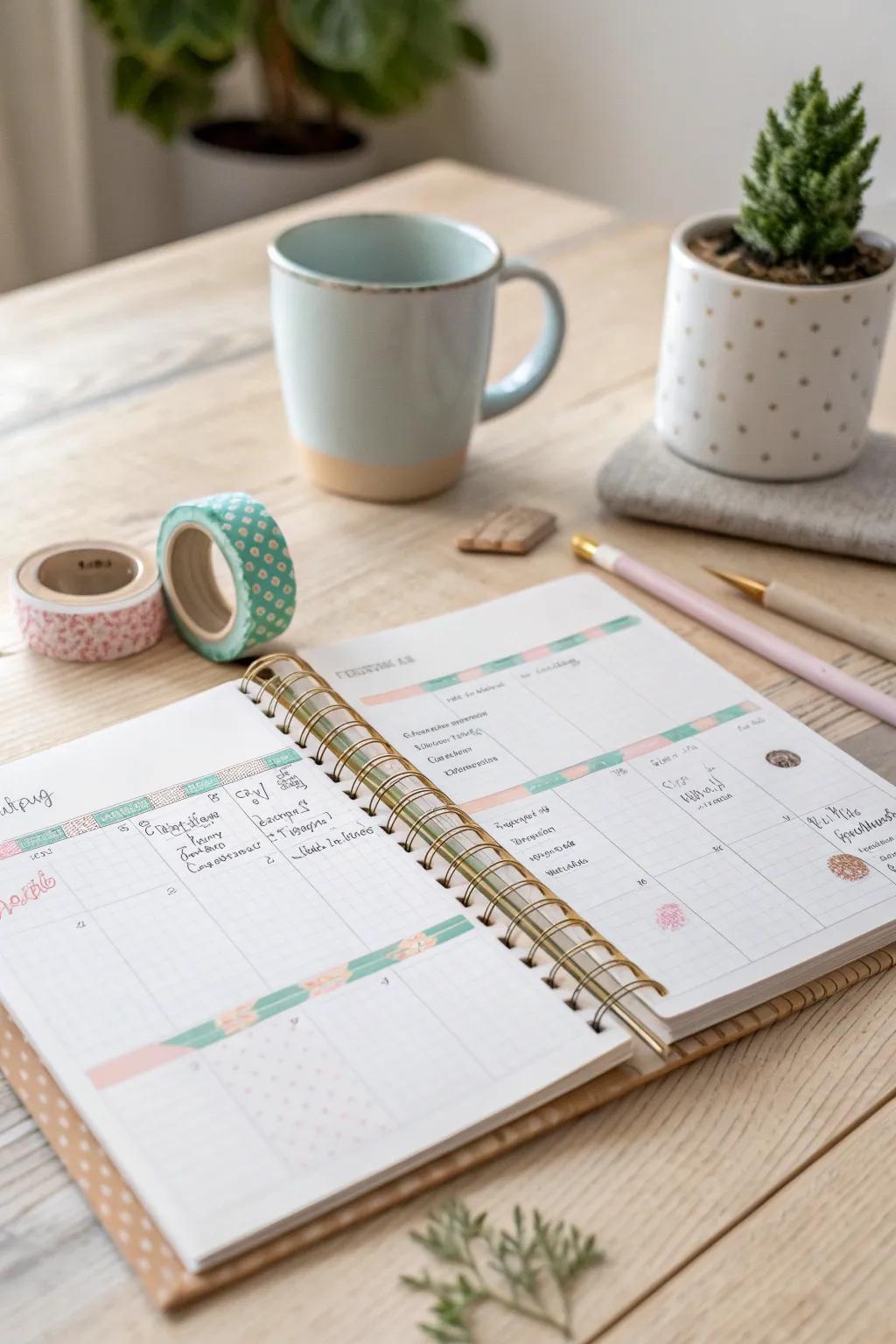 Transform your planner into a visual masterpiece with the magic of washi tape. #PlannerArt #WashiTapeWonder
