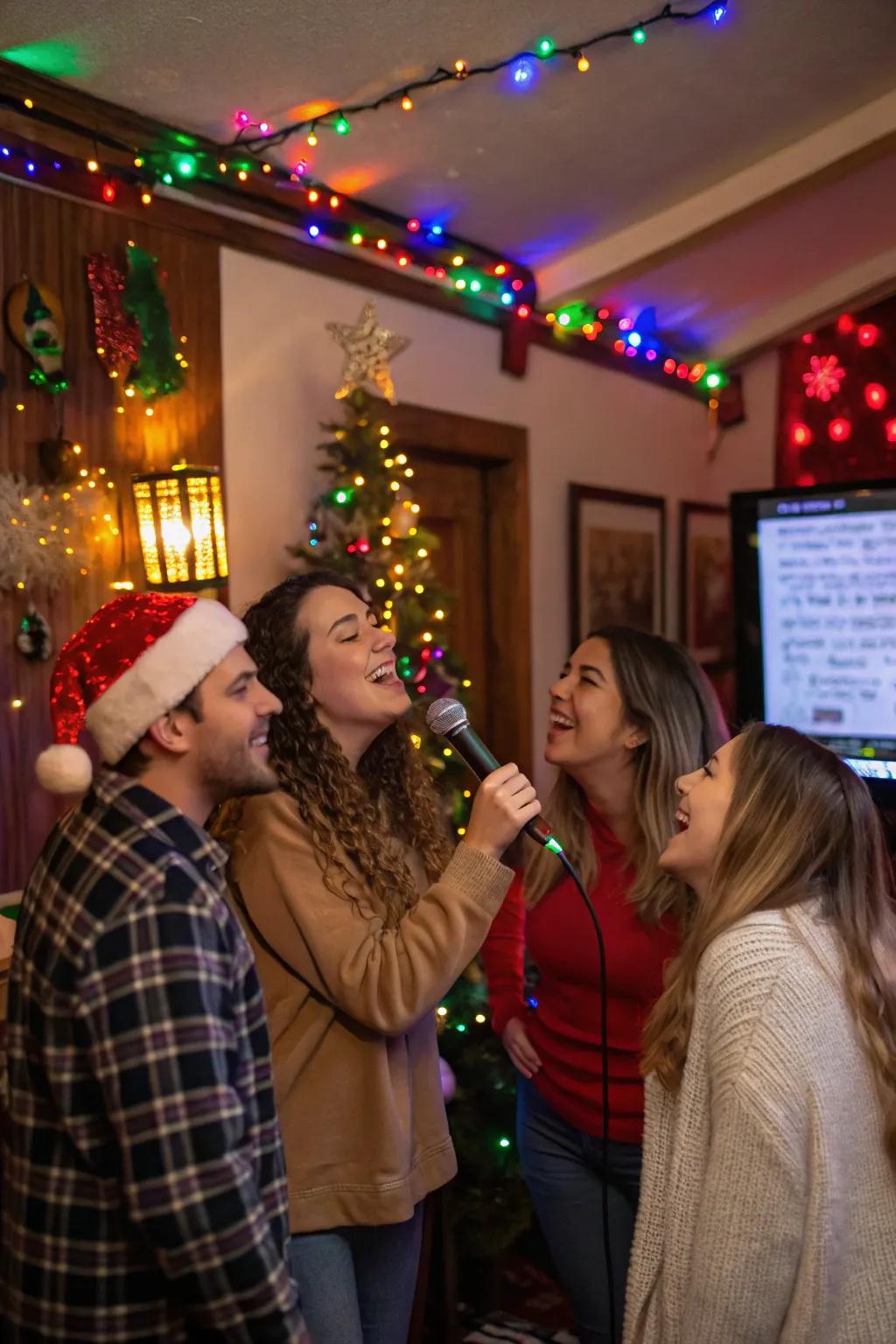 Christmas karaoke is a joyful finale to your festive movie night.