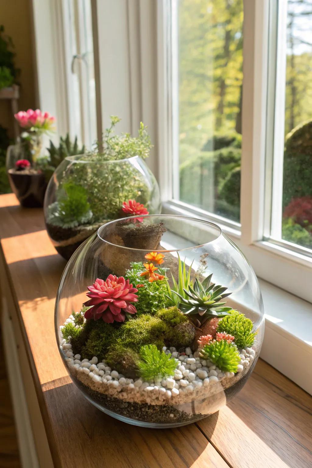 Create a personalized ecosystem with a DIY terrarium kit.