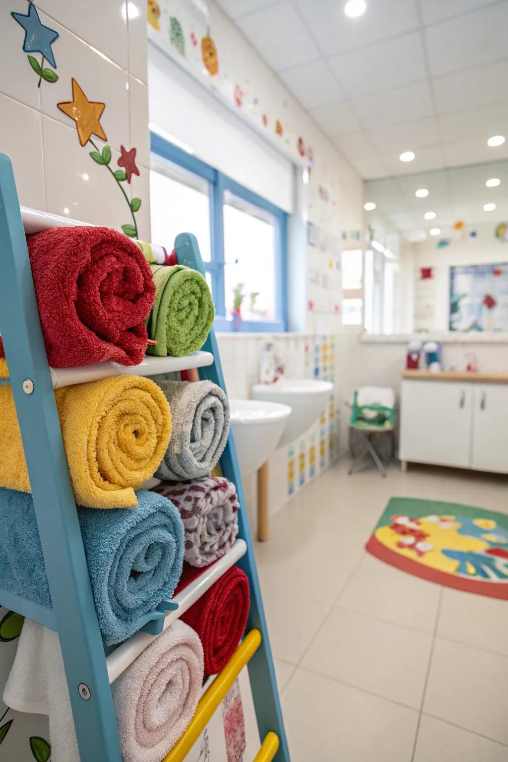 Pinwheel Rolls Adding Playfulness to Children's Bathrooms