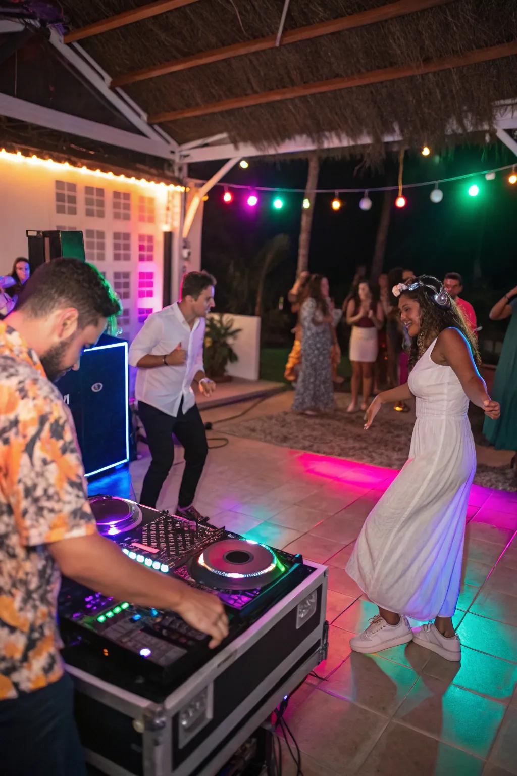 Set the mood with a personalized party playlist.