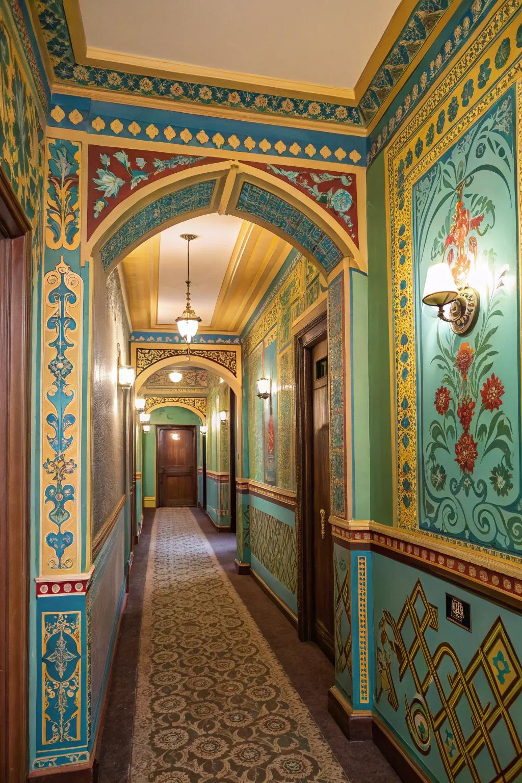 Colored moldings inject personality and energy.