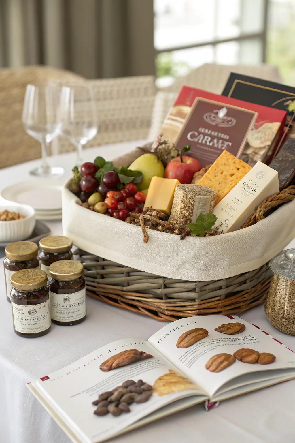 Inspire mom's culinary adventures with a basket full of flavors.