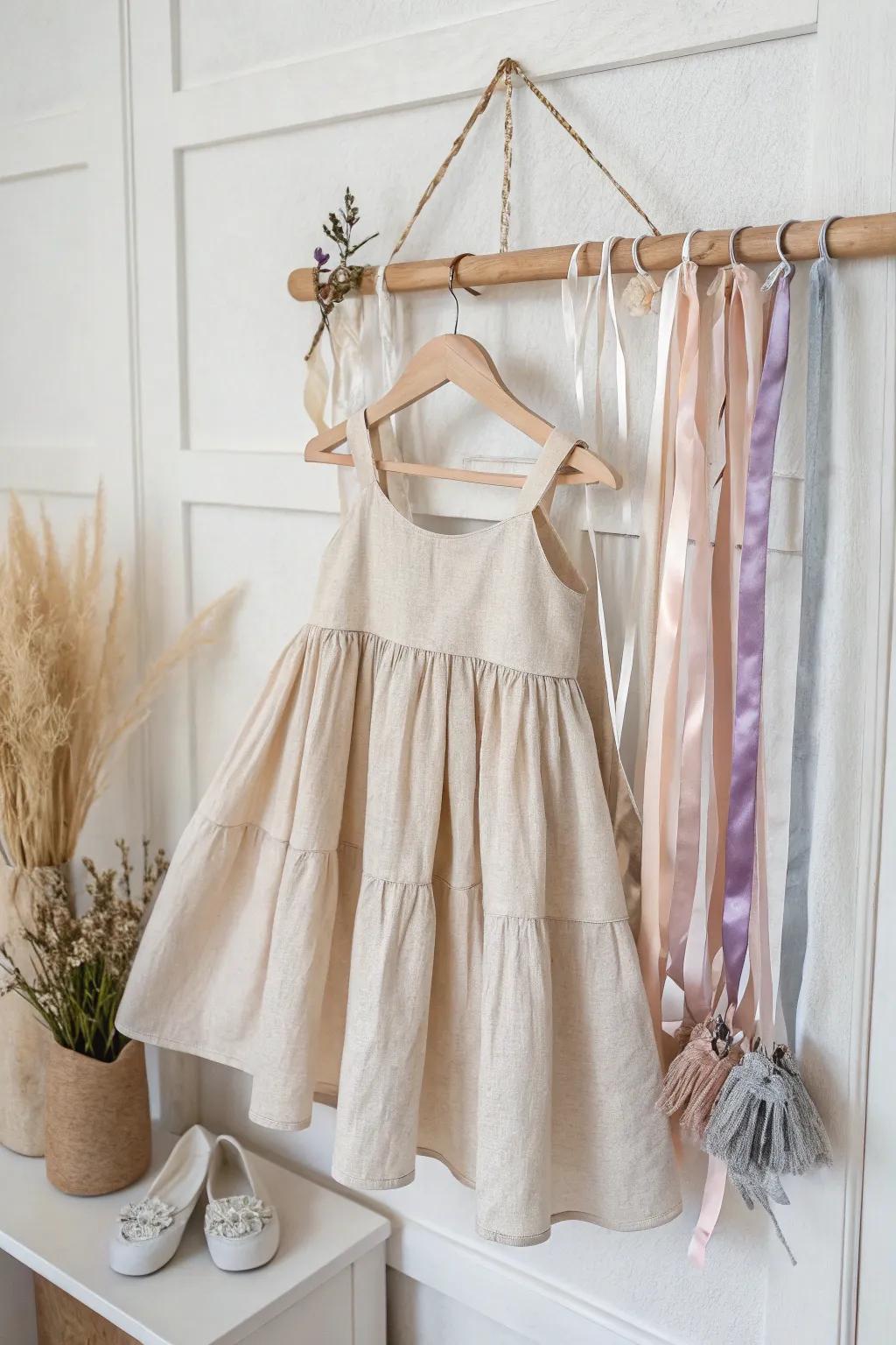 Embrace elegance with this whimsical DIY Ballerina Dress Organizer, perfect for adding charm and function to your space.