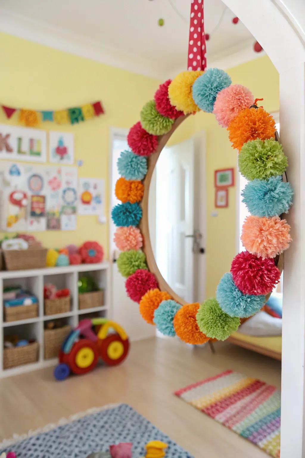 Bring joy and whimsy with playful pom-poms.