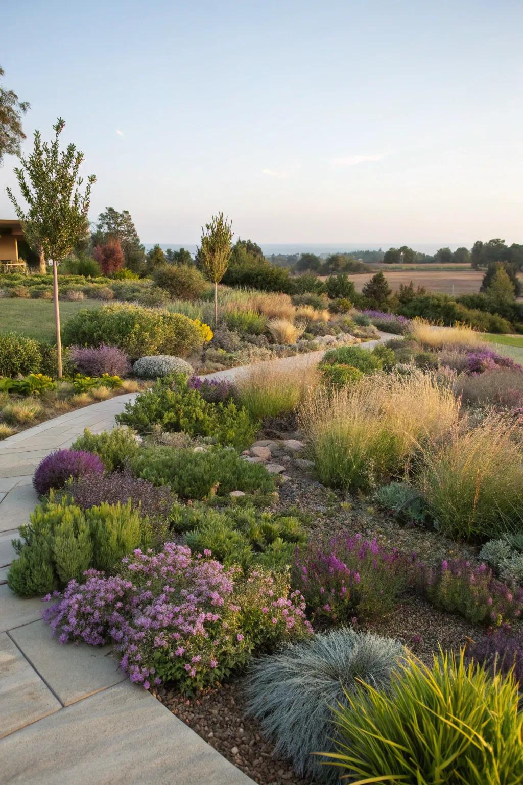 Drift planting creates a natural, cohesive look in the garden.