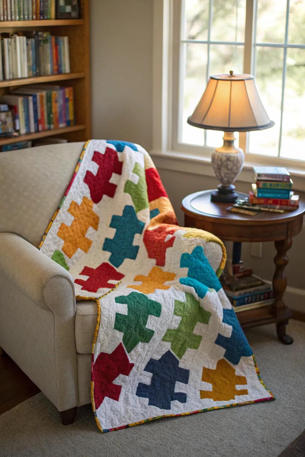 Puzzle piece quilts combine comfort and creativity in one beautiful package.