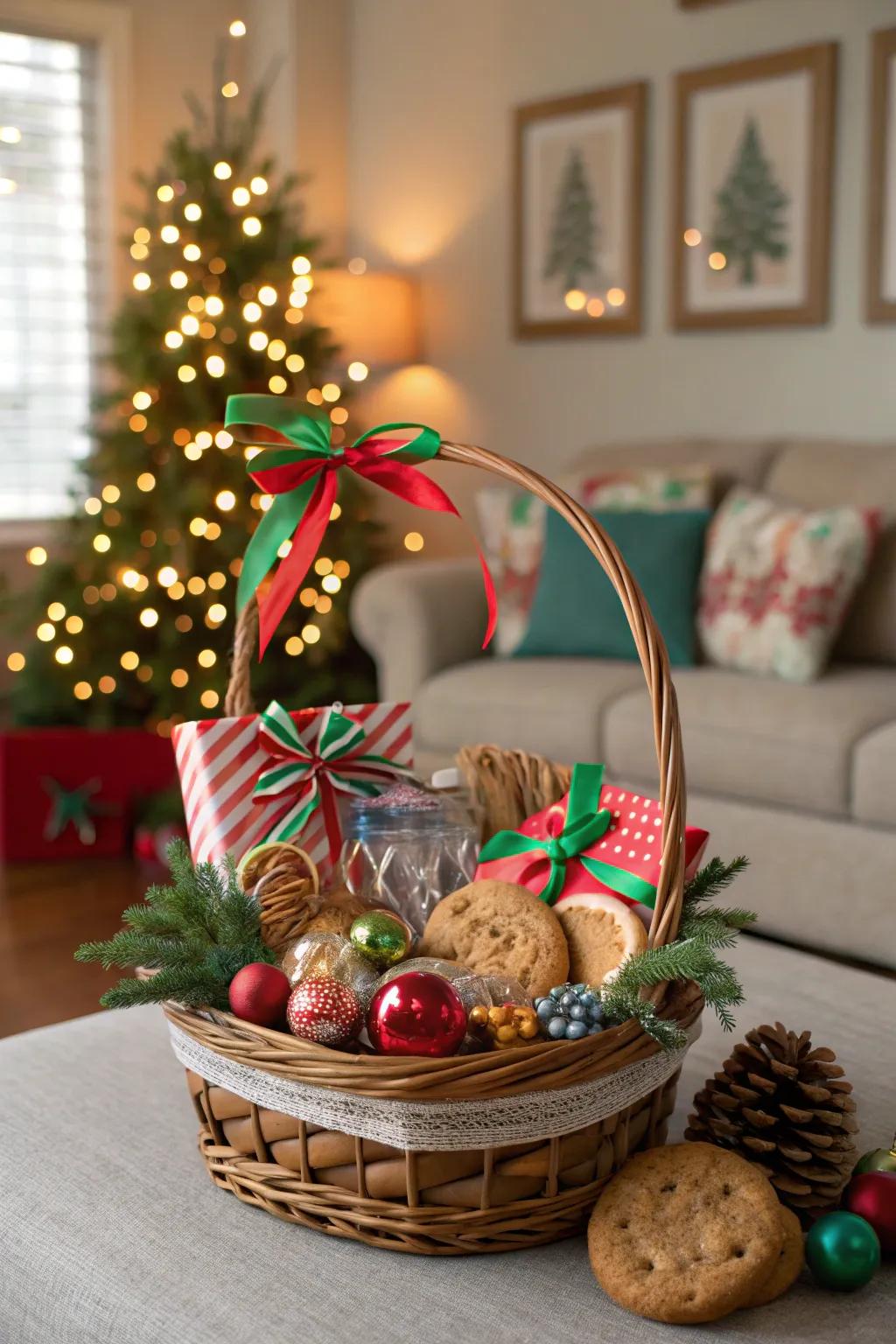 Celebrate the season with this festive basket.