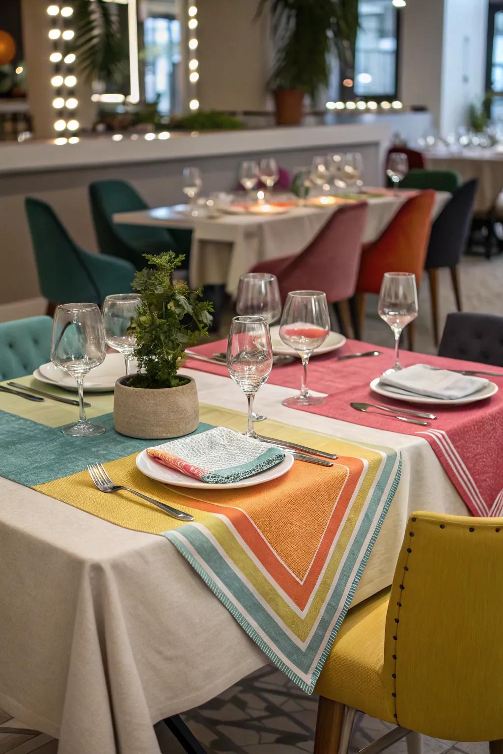 Cloth napkins and tablecloths add elegance and are reusable