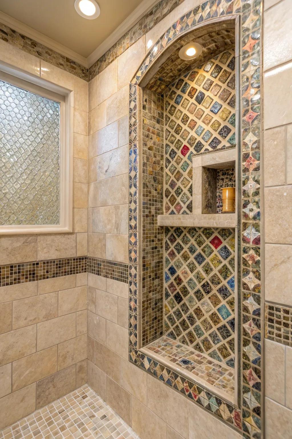 Mosaic patterns add intricate artistry.